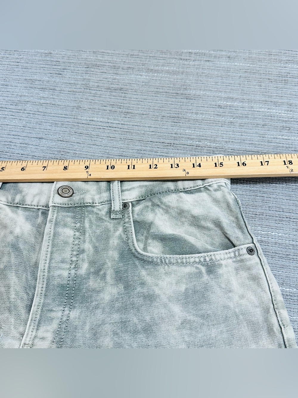 Zara Rare ZW Collection Slim Fit Jacquard High Waist Women’s Jeans Grey Size 6 - Picture 6 of 14